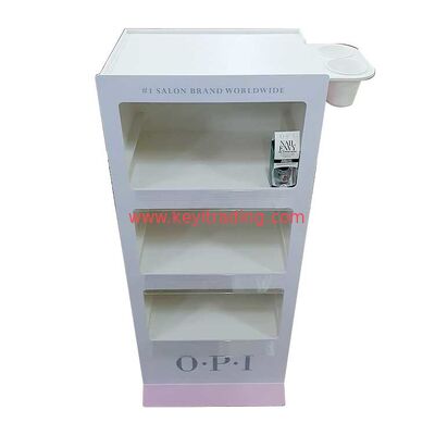 Espositore per cosmetici in PVC da pavimento Scaffale per smalti per unghie Opi al dettaglio