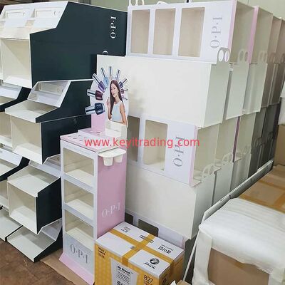 Espositore per cosmetici in PVC da pavimento Scaffale per smalti per unghie Opi al dettaglio