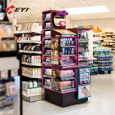 Commercio al dettaglio ripiani di vetrine per prodotti cosmetici ripiani per vetrine in legno ripiani per prodotti cosmetici ripiani per prodotti di bellezza ripiani per negozi di trucco ripiani per vetrine