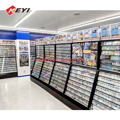 Graded Sports Card Display Case Baseball Card Display with Clear View Lockable Cabinet for Basketball Collectible Trading Card