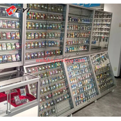 Graded Sports Rail Card Display Case Baseball Card Display Stand Retail Wholesale Trading Card metal and acrylic Display rack