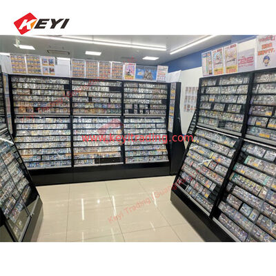 Custom Transparent TCG Cards Frames Clear Card Stands Metal Floor Standing Trading Card Display Case For Pokémon