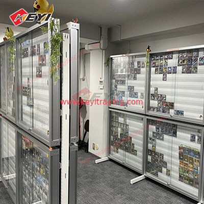 Custom Professional Retail TCG Display Case Lockable Door Display Rack Trading Cards Game Display Baseball Card Racks