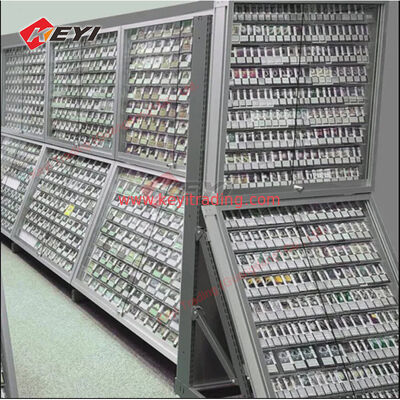 KEYI TCG Display Fixtures Showcase Game Cards Sport Cards Case Metal Frame Aluminum Acrylic Display Stand