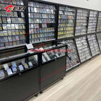 TGC Store Trading Card Display Case Custom Retail Shop Sports Card Wall Display Showcase With Led Light
