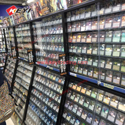 Graded Sports Rail Card Display Case Baseball Card Display Stand Retail Wholesale Trading Card metal and acrylic Display rack