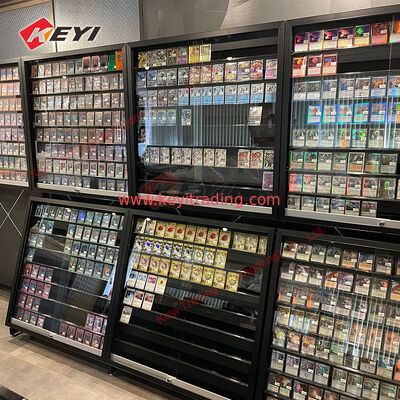 Factory Price Card Display Case High Quality TCG Display Fixtures Metal Aluminum Display Stand Single Side Showcase
