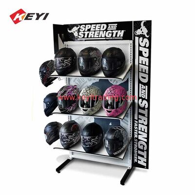 Custom Retail Metal Motorcycle Helmet Rack Football Helmet Display Stand