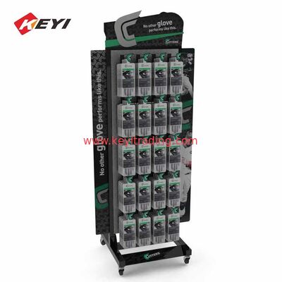 durable black metal Floor Baseball Glove Display Stand for retail