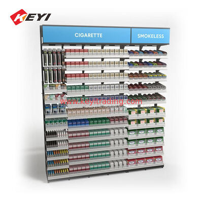 Supermarket Multilayer Metal Rack Retail Cigarette Display Shelves