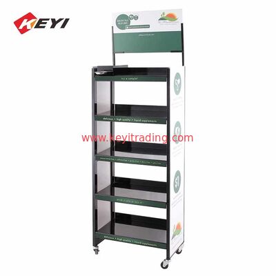 Custom Design Double Sided Floor Metal Shower Gel Display Stand Shampoo Display Rack