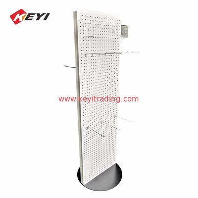 Sosta di piastra di metallo verticale rivendita di carta pegboard display scaffale di capelli fascio display rack