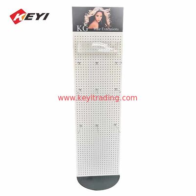 Sosta di piastra di metallo verticale rivendita di carta pegboard display scaffale di capelli fascio display rack