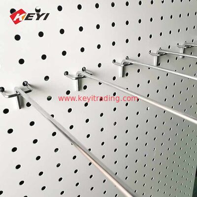 Sosta di piastra di metallo verticale rivendita di carta pegboard display scaffale di capelli fascio display rack