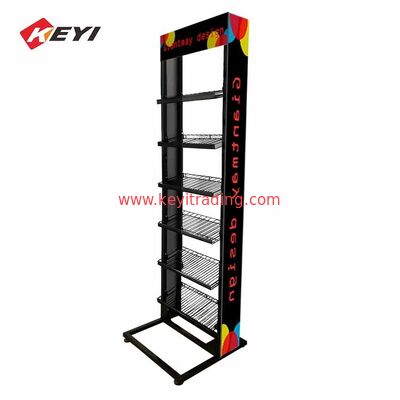 Cosmetici Negozio al dettaglio Pavimento Metal Stand Chiodo per chiodi Display Rack