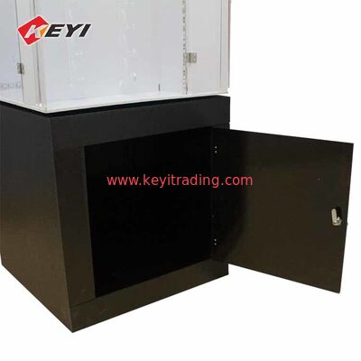 Retail Shop Illuminating Floor Standing Knife Display Cases With Led Light