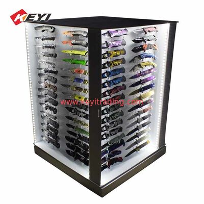 Custom Illuminating Wooden Knife Display Cases