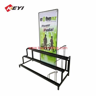Retail Shop 3 Tier Metal Bike Stand Bicycle Display Rack For Promotion Sale