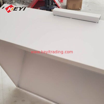 Scaffale per display dell'olio motore per il riempimento del pavimento in metallo bianco
