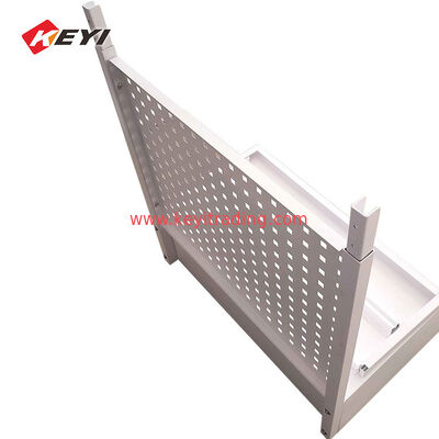 Scaffale per display dell'olio motore per il riempimento del pavimento in metallo bianco