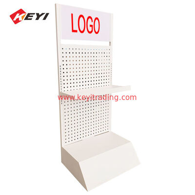 Scaffale per display dell'olio motore per il riempimento del pavimento in metallo bianco