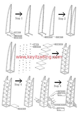 Custom High Quality Floor Standing Metal Car Battery Stand Battery Display Rack