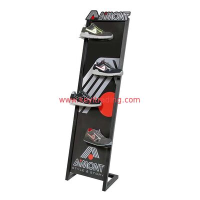 Made In China OEM Black Powder Coating Metal 4 Shoe Stand Display