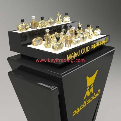 Display di profumo in legno di lusso indipendente con luce a led