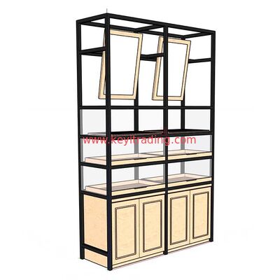 Metal And Wood Material Bread Shop Furniture Bakery Display Cabinet