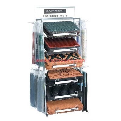 Floor Standing Metal Wire Doormat Rack Door Mat Display Stand