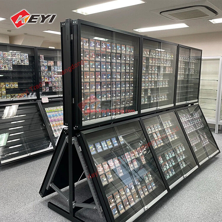 TCG High Quality PS-A Graded Sports Cards Collectible Trading Card Wall Mounted Frame 7 Slot Acrylic Metal Display Case